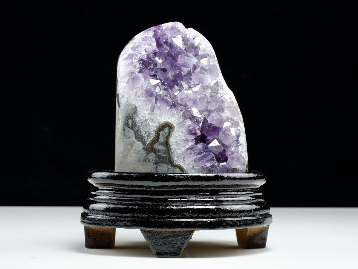 1.3Kg アメジスト クラスター ウルグアイ産 原石 amethyst 一点物 台座付属 182-7921 【sold out】
