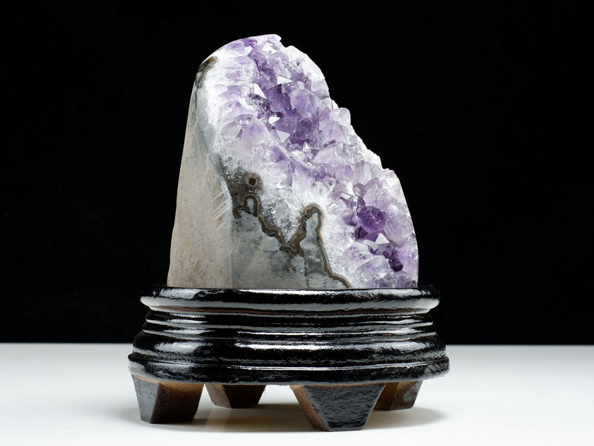 1.3Kg アメジスト クラスター ウルグアイ産 原石 amethyst 一点物 台座付属 182-7921 【sold out】