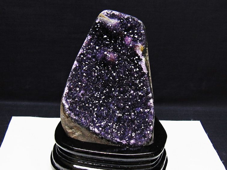 アメジスト クラスター ウルグアイ産 原石 amethyst 一点物 台座付属 182-7924