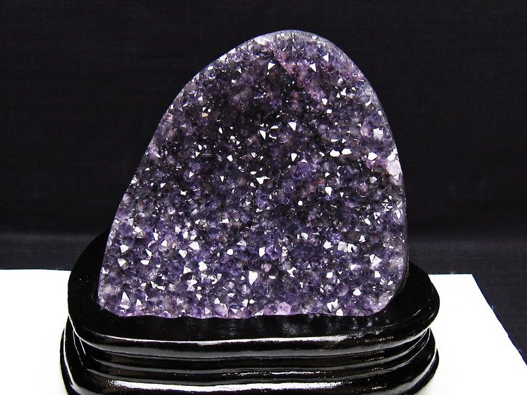 アメジスト クラスター ウルグアイ産 原石 amethyst 一点物 台座付属 182-7925