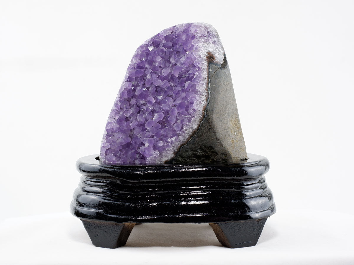 アメジスト クラスター ウルグアイ産 原石 amethyst 一点物 台座付属 182-7927