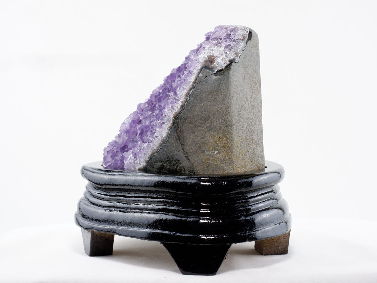 アメジスト クラスター ウルグアイ産 原石 amethyst 一点物 台座付属 182-7927