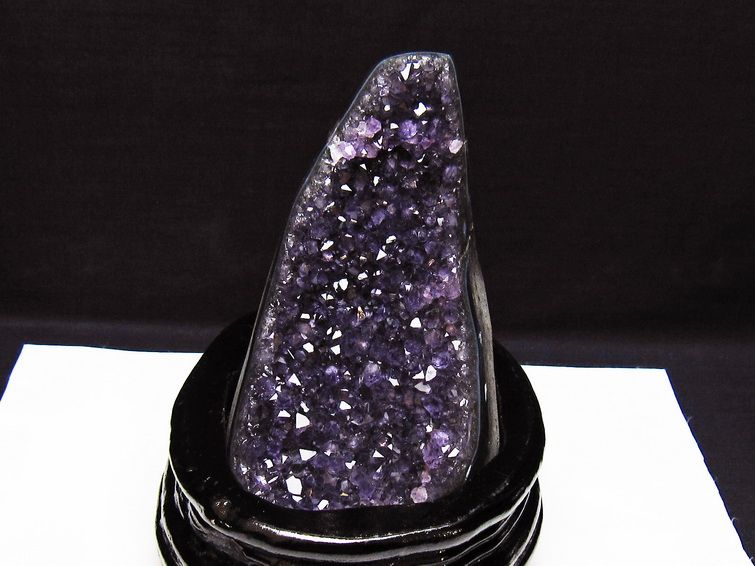 アメジスト クラスター ウルグアイ産 原石 amethyst 一点物 台座付属 182-7928 [sold out]