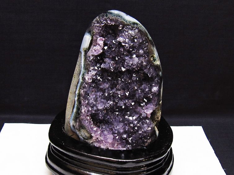 アメジスト クラスター ウルグアイ産 原石 amethyst 一点物 台座付属 182-7929