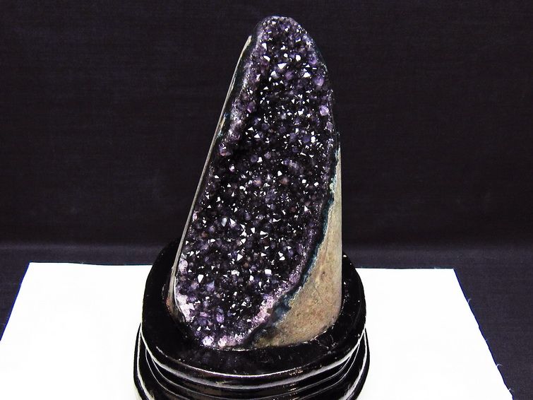 アメジスト クラスター ウルグアイ産 原石 amethyst 一点物 台座付属 182-7930