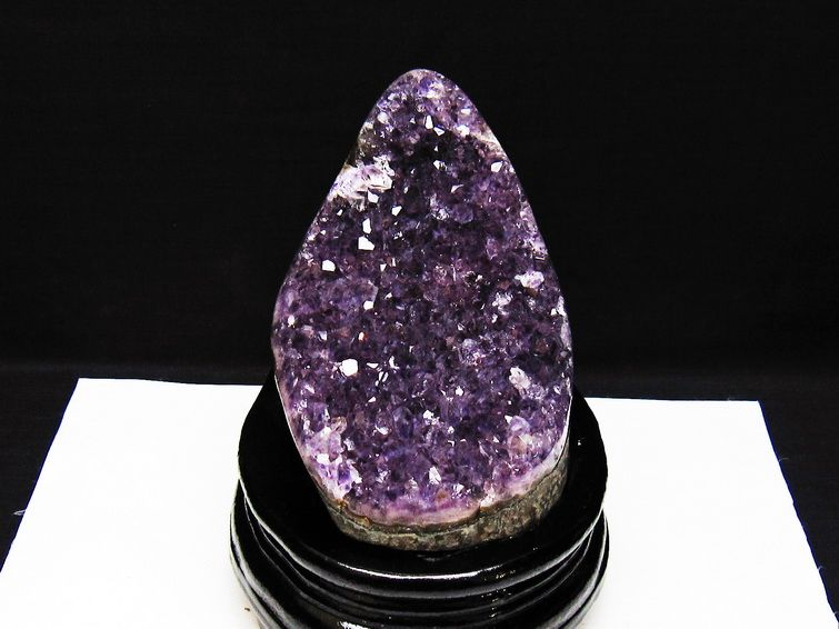 アメジスト クラスター ウルグアイ産 原石 amethyst 一点物 台座付属 182-7943
