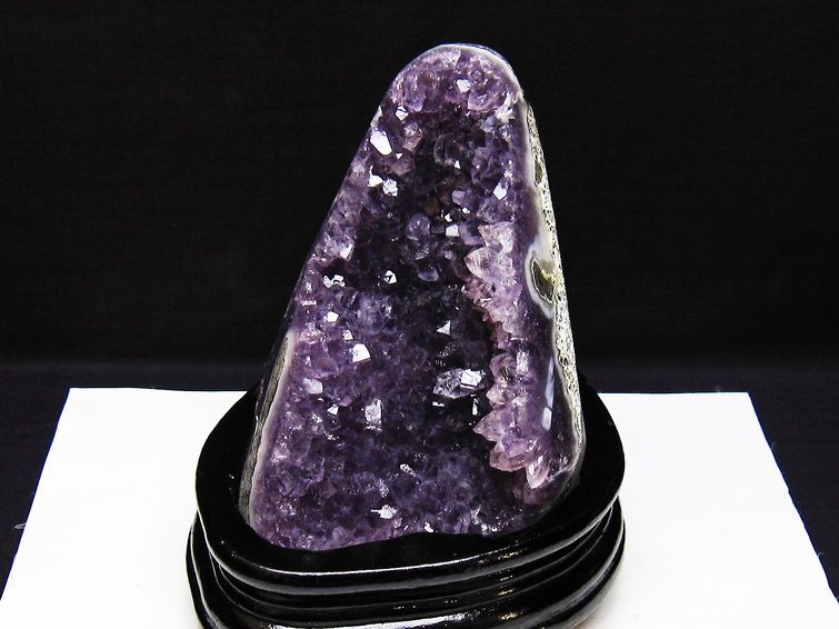 1.1Kg アメジスト クラスター ウルグアイ産 原石 amethyst 一点物 台座付属 182-7945