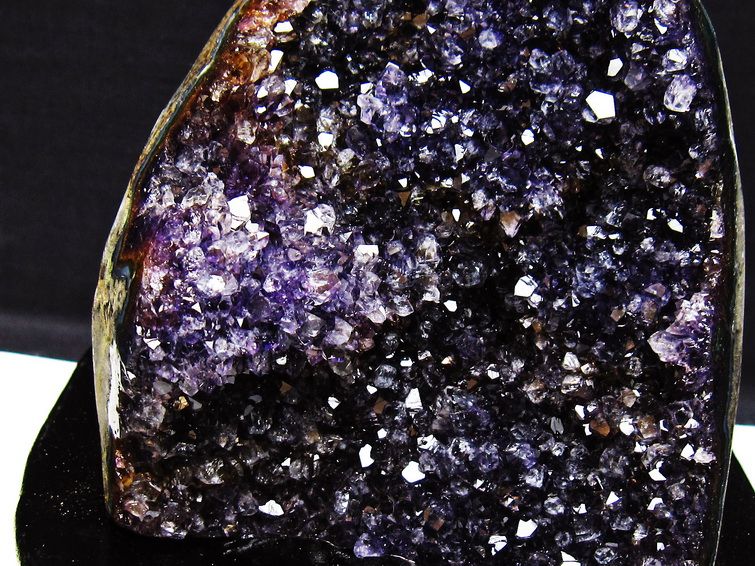 1.3Kg アメジスト クラスター ウルグアイ産 原石 amethyst 一点物 台座付属 182-7946