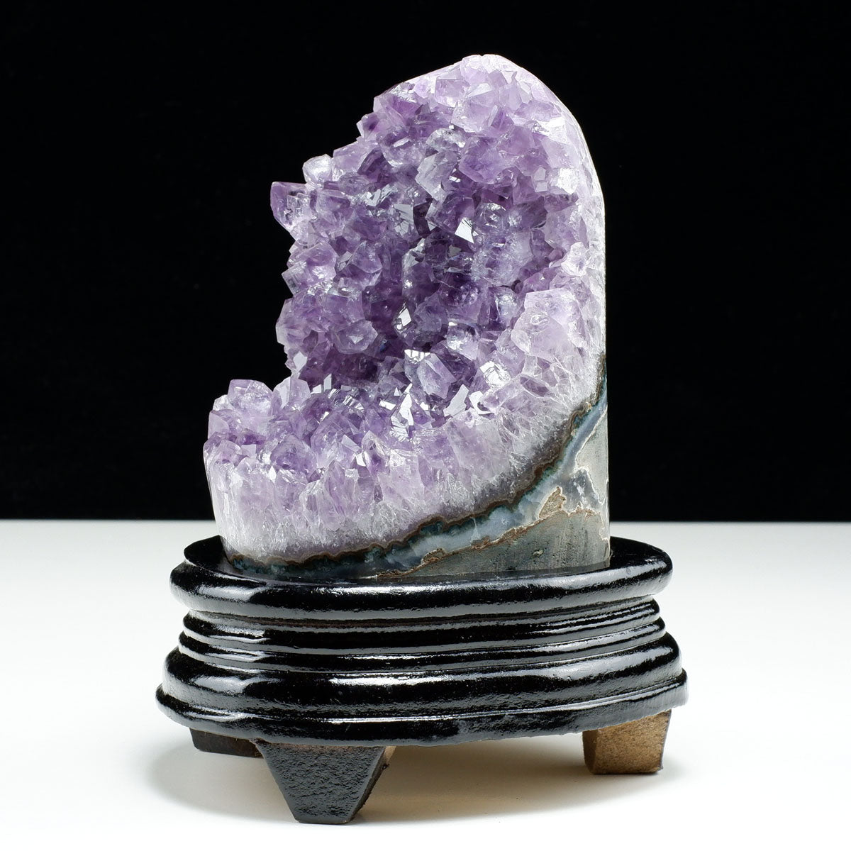 1.3Kg アメジスト クラスター ウルグアイ産 原石 amethyst 一点物 台座付属 182-7960
