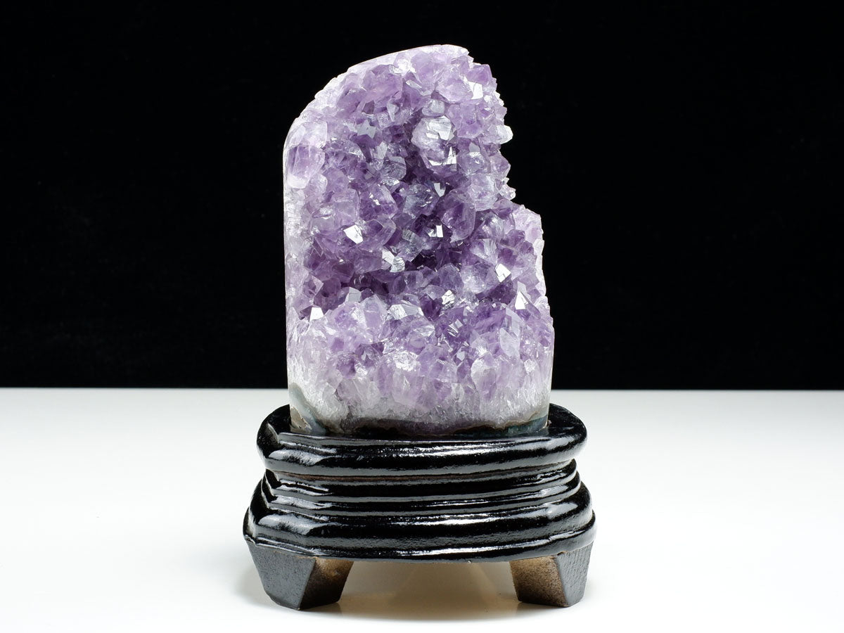 1.3Kg アメジスト クラスター ウルグアイ産 原石 amethyst 一点物 台座付属 182-7960
