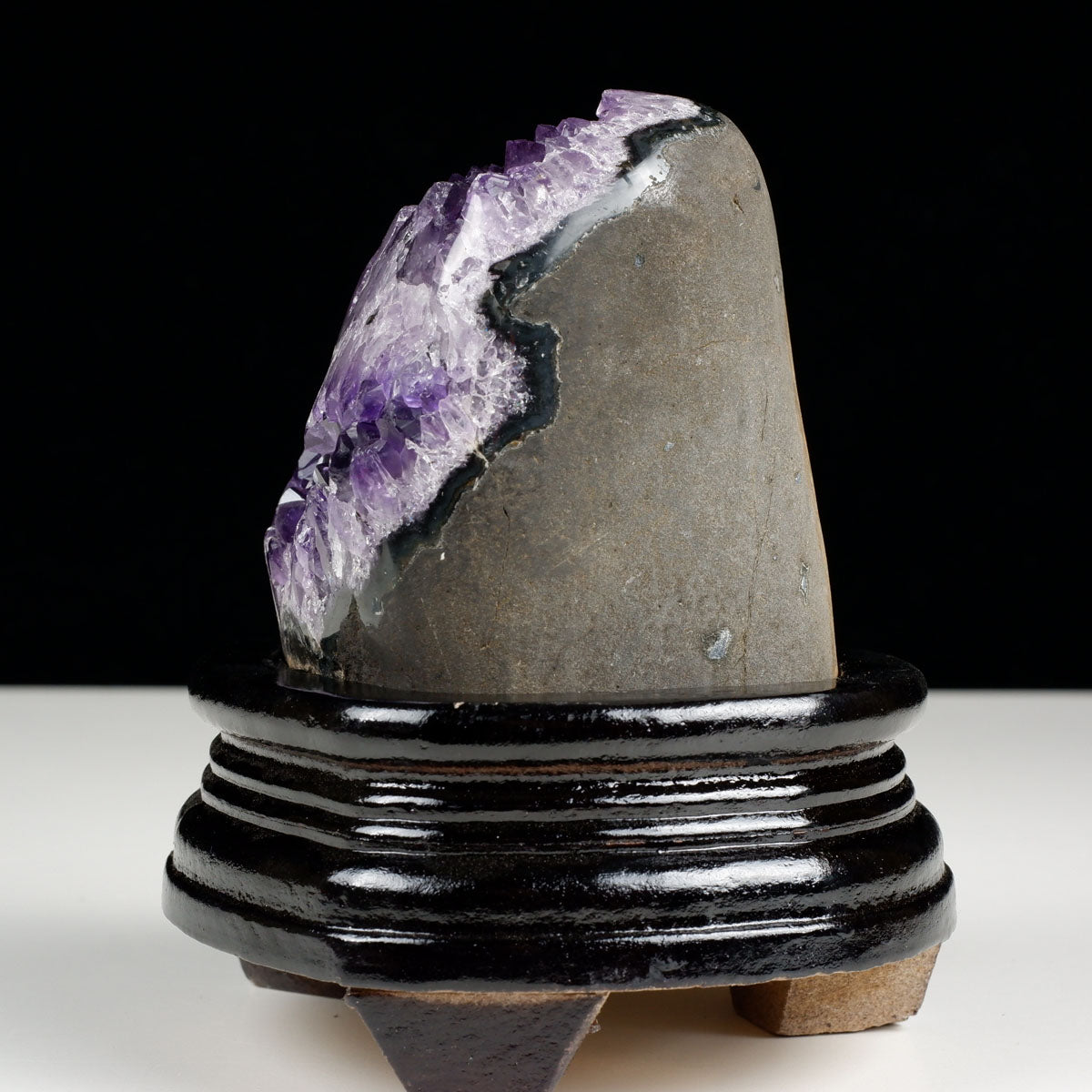 アメジスト クラスター ウルグアイ産 原石 amethyst 一点物 台座付属 182-7977