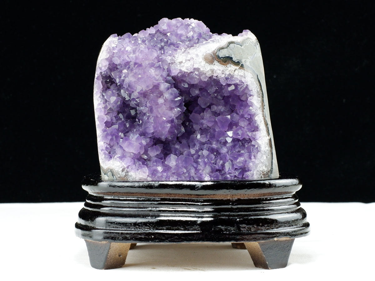 1.8Kg アメジスト クラスター ウルグアイ産 原石 amethyst 一点物 台座付属 182-7993