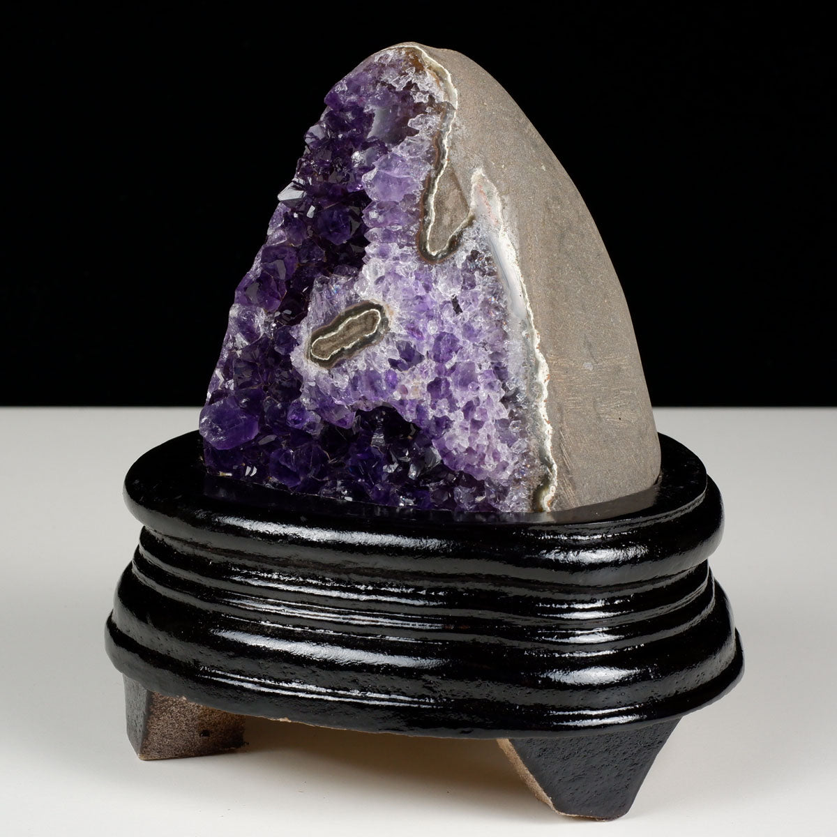 アメジスト クラスター ウルグアイ産 原石 amethyst 一点物 台座付属 182-8008