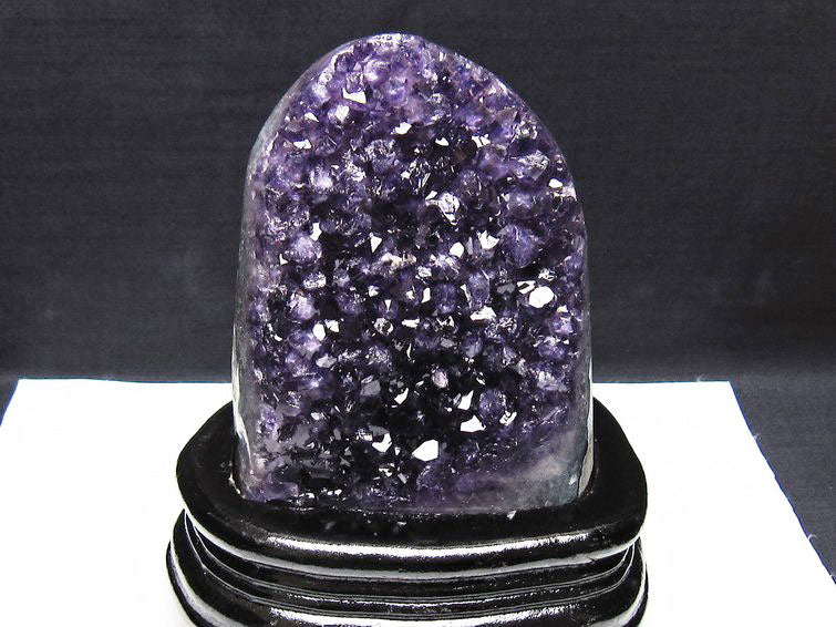 アメジスト クラスター ウルグアイ産 原石 amethyst 一点物 台座付属 182-8034