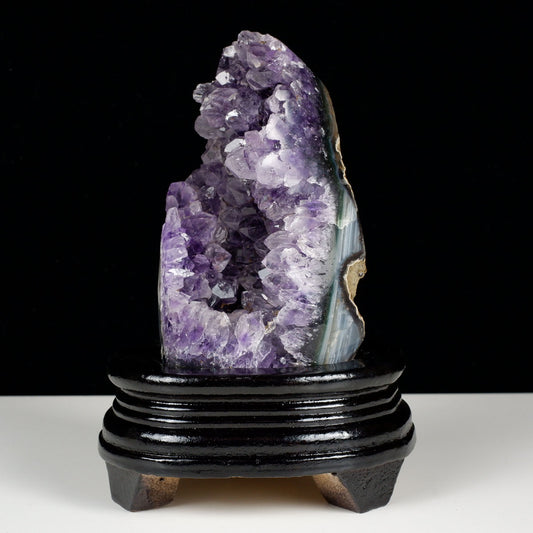 アメジスト クラスター ウルグアイ産 原石 amethyst 一点物 台座付属 182-8035