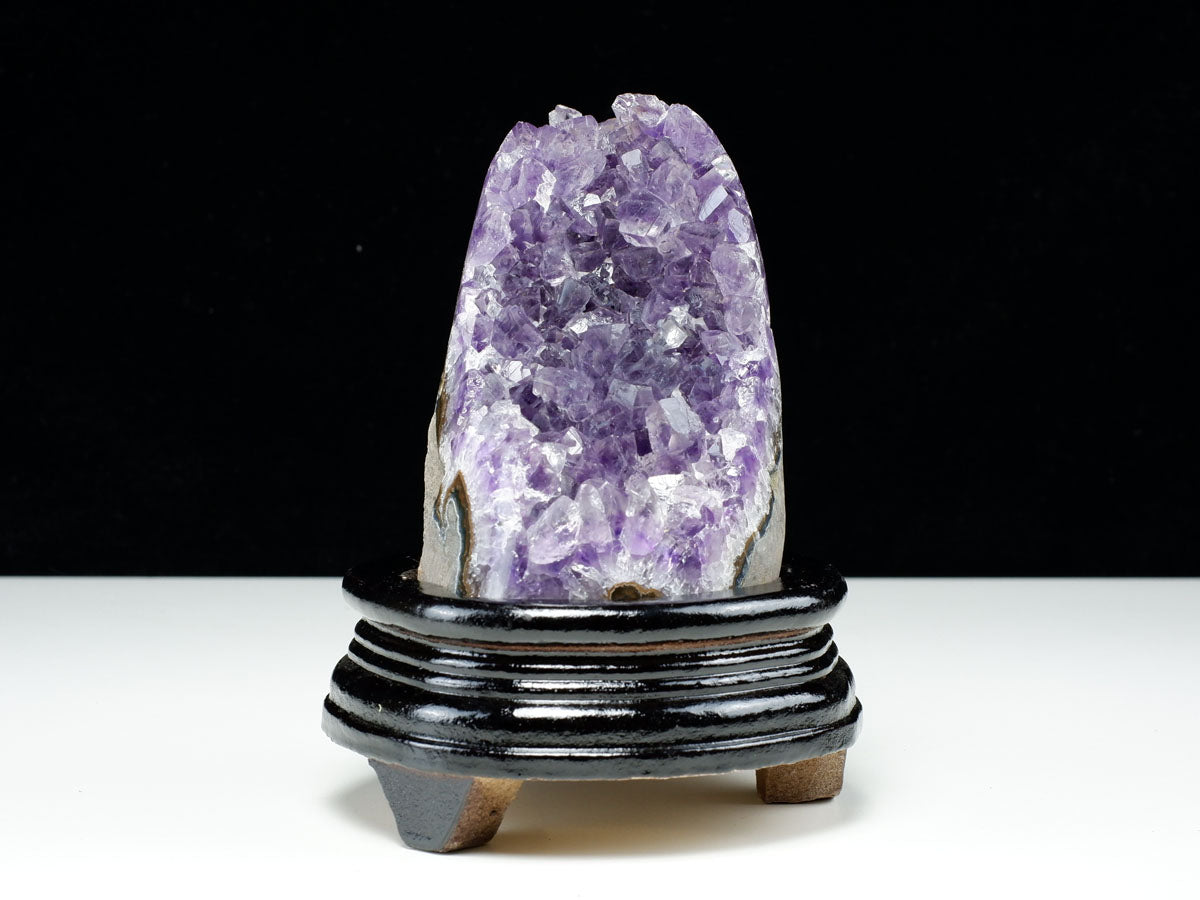 アメジスト クラスター ウルグアイ産 原石 amethyst 一点物 台座付属 182-8038