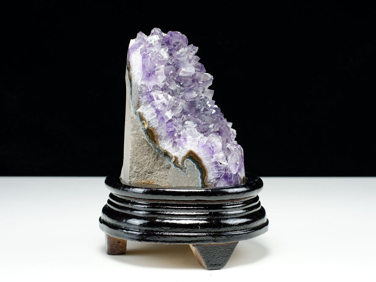 アメジスト クラスター ウルグアイ産 原石 amethyst 一点物 台座付属 182-8038