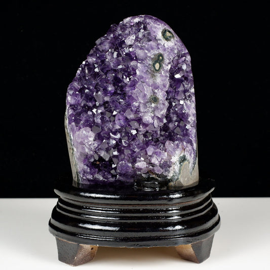 1.4Kg アメジスト クラスター ウルグアイ産 原石 amethyst 一点物 台座付属 182-8045