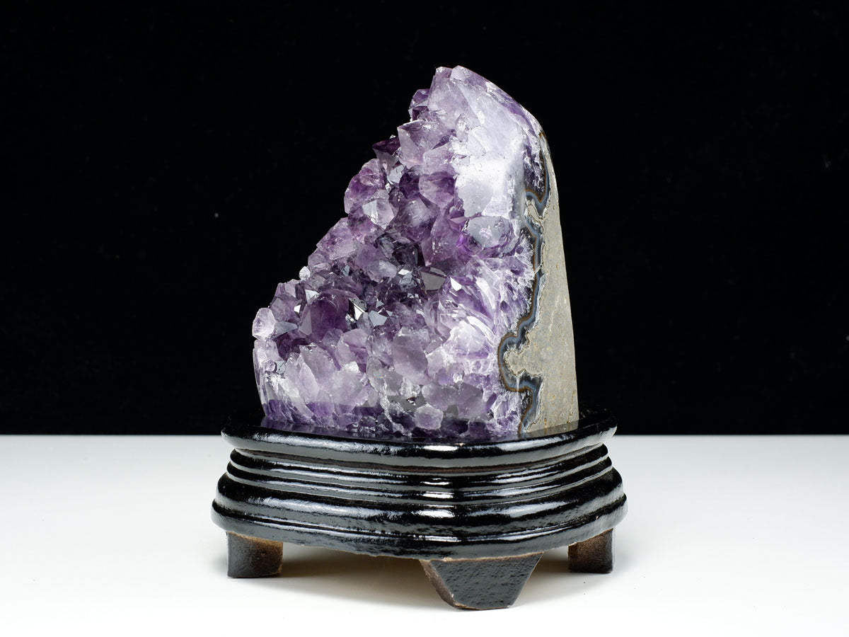 1.9Kg アメジスト クラスター ウルグアイ産 原石 amethyst 一点物 台座付属 182-8046