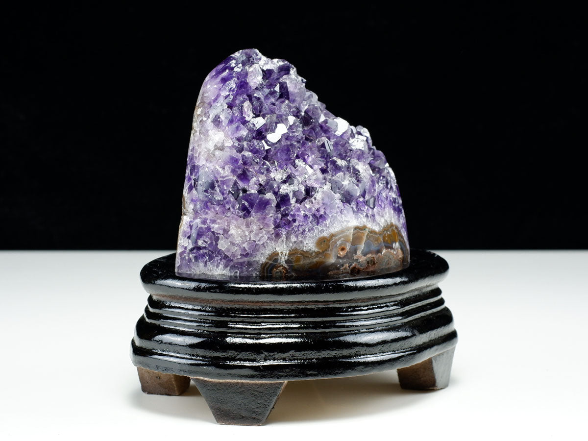 アメジスト クラスター ウルグアイ産 原石 amethyst 一点物 台座付属 182-8053