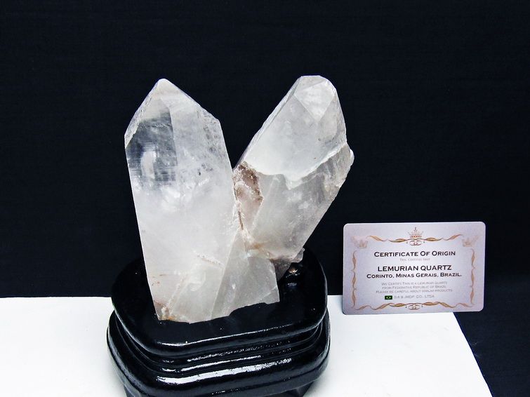 水晶クラスター 原石 ブラジル ミナスジェライス州 コリント産 一点物 台座付属 レムリアンシード 182-8075