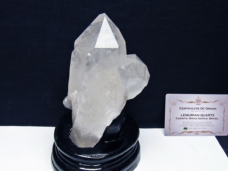 水晶クラスター 原石 クォーツインクォーツ 台座付属 ブラジル ミナスジェライス州 コリント産 一点物 レムリアンシード 182-8078