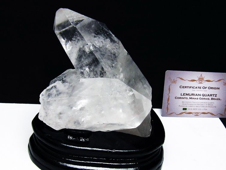 水晶クラスター 原石 ブラジル ミナスジェライス州 コリント産 一点物 台座付属 レムリアンシード 182-8084
