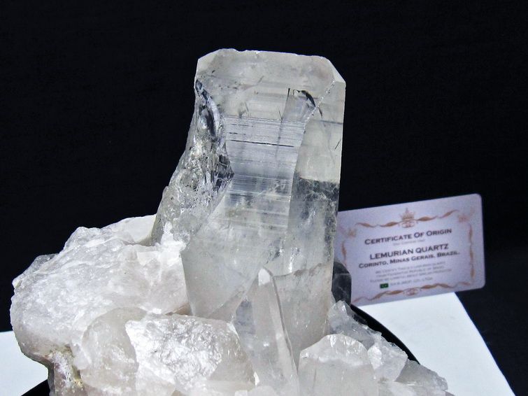 水晶クラスター 2Kg 原石 ブラジル ミナスジェライス州 コリント産 一点物 台座付属 レムリアンシード 182-8091
