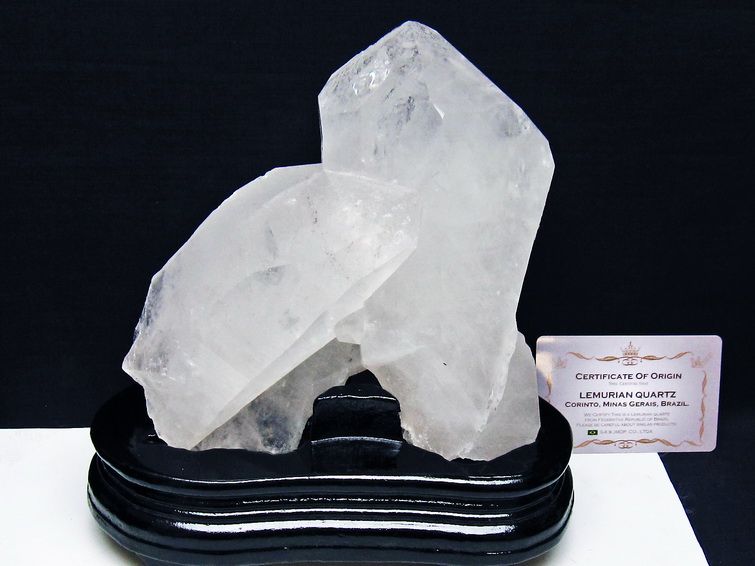 水晶クラスター 1.6Kg 原石 ブラジル ミナスジェライス州 コリント産 一点物 台座付属 レムリアンシード 182-8094