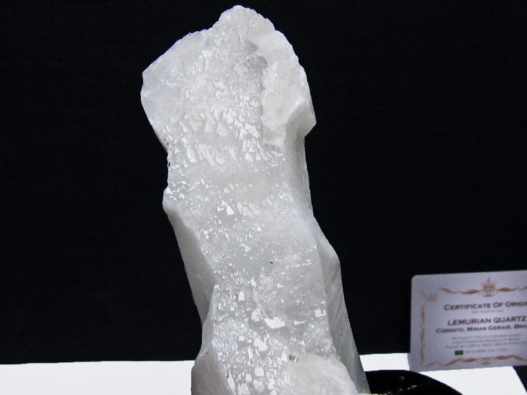 水晶クラスター 原石 ブラジル ミナスジェライス州 コリント産 一点物 台座付属 レムリアンシード 182-8095