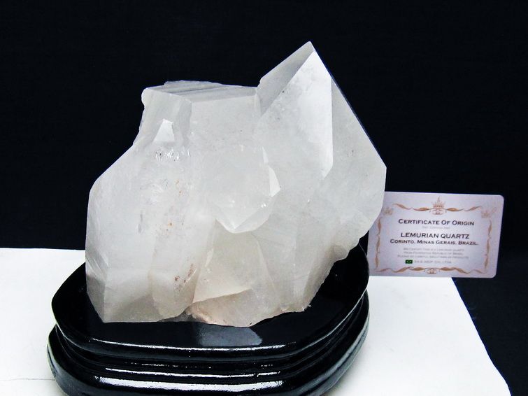 水晶クラスター 1.7Kg 原石 ブラジル ミナスジェライス州 コリント産 一点物 台座付属 レムリアンシード 182-8105