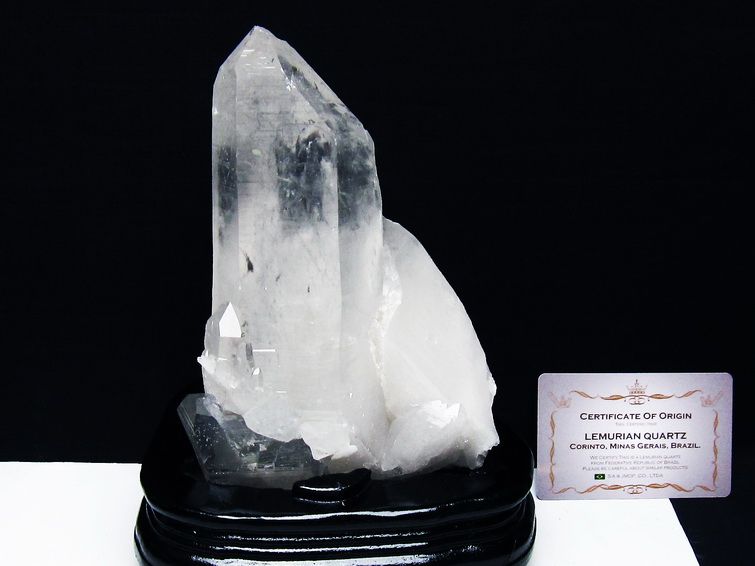 水晶クラスター 1.2Kg 原石 ブラジル ミナスジェライス州 コリント産 一点物 台座付属 レムリアンシード 182-8110