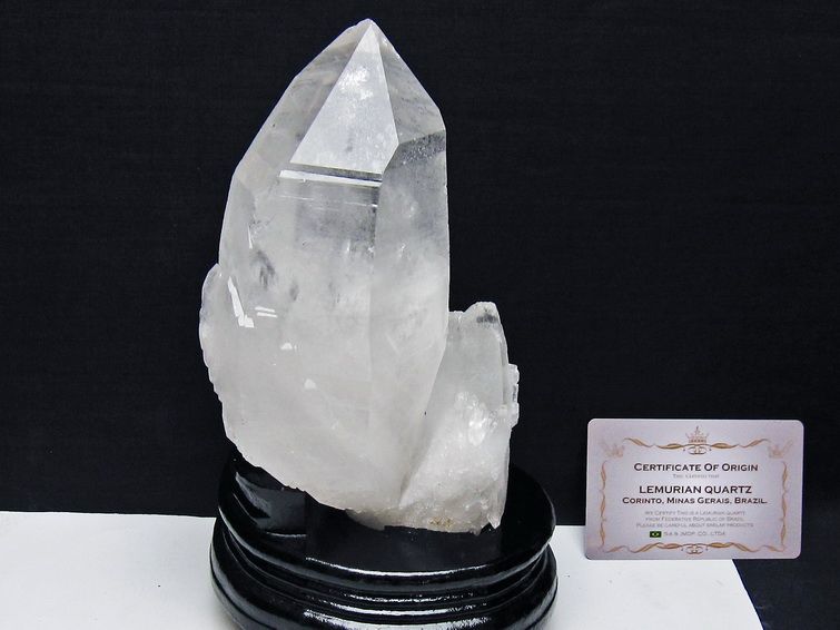 水晶クラスター 1.1Kg 原石 ブラジル ミナスジェライス州 コリント産 一点物 台座付属 レムリアンシード 182-8111