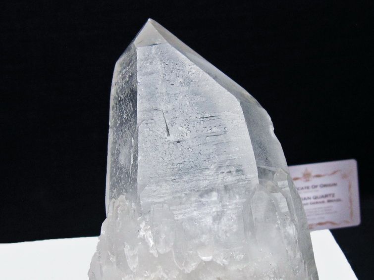 水晶クラスター 1.1Kg 原石 ブラジル ミナスジェライス州 コリント産 一点物 台座付属 レムリアンシード 182-8111