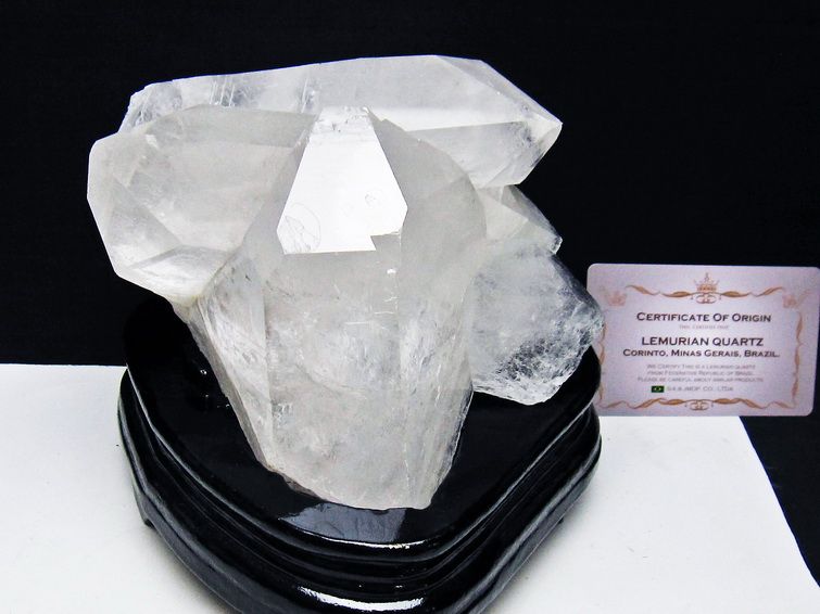 水晶クラスター 1.3Kg 原石 クォーツインクォーツ 台座付属 ブラジル ミナスジェライス州 コリント産 一点物 レムリアンシード 182-8112