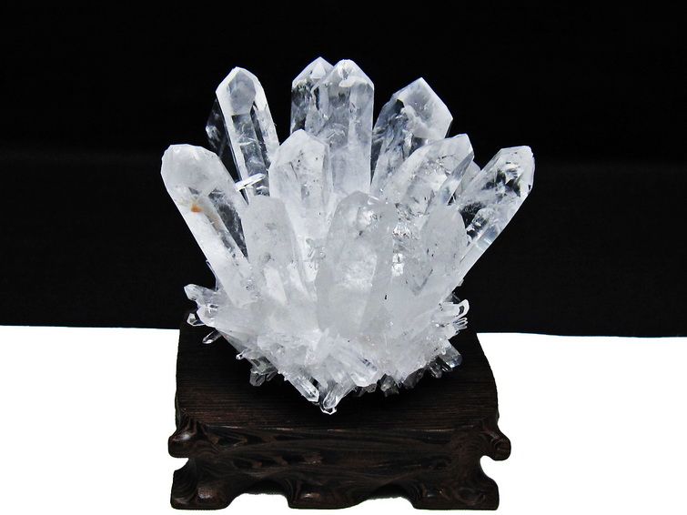 水晶 クラスター 水晶 原石 台座付属 一点物 182-8324 [sold out]