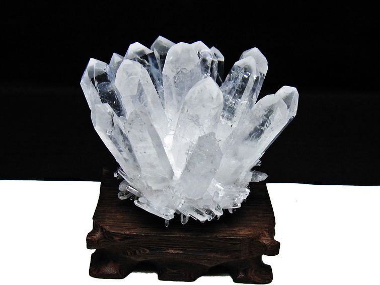 水晶 クラスター 水晶 原石 台座付属 一点物 182-8326 [sold out]