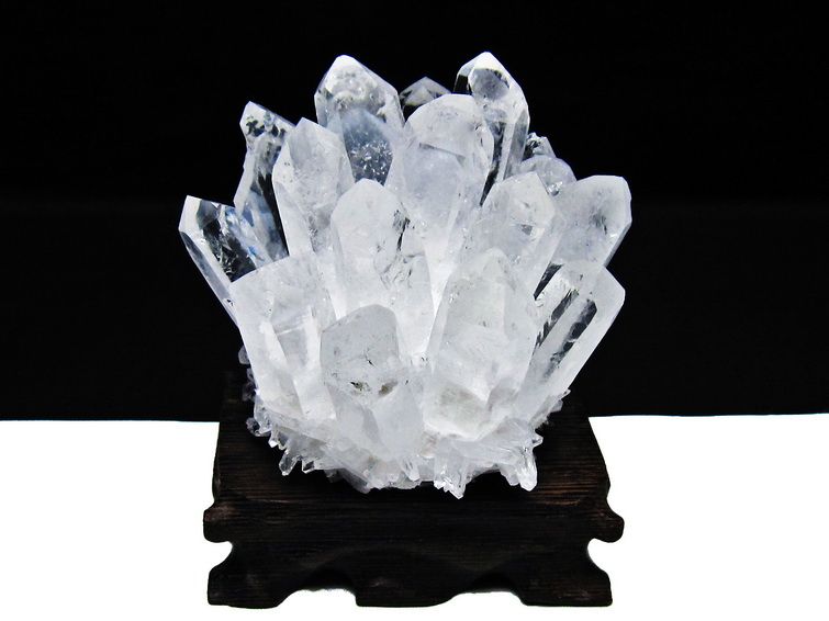 水晶 クラスター 水晶 原石 台座付属 一点物 182-8329 [sold out]
