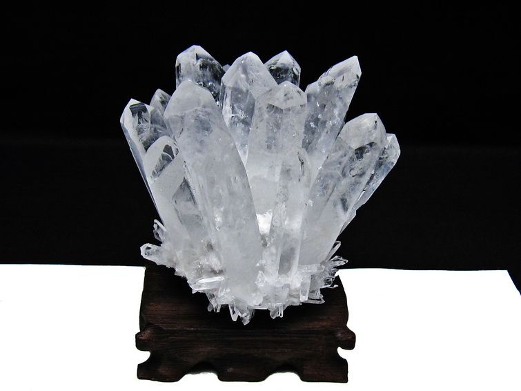 水晶 クラスター 水晶 原石 台座付属 一点物 182-8336 [sold out]