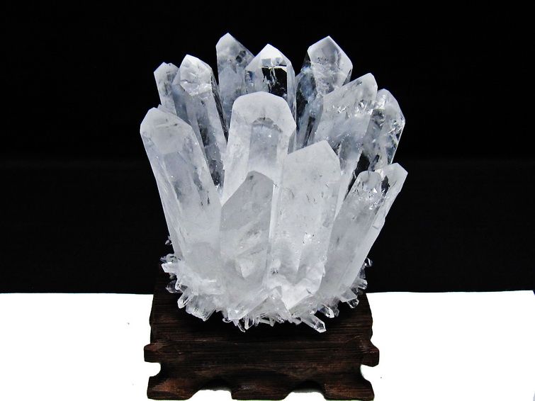 水晶 クラスター 水晶 原石 台座付属 一点物 182-8348 [sold out]