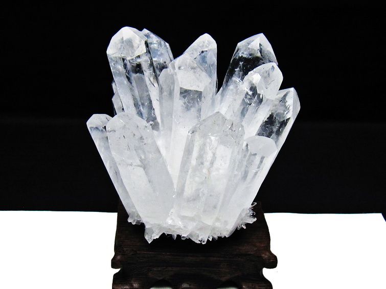 水晶 クラスター 水晶 原石 台座付属 一点物 182-8353 【sold out】