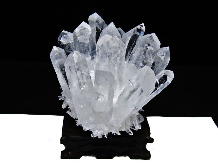 水晶 クラスター 水晶 原石 台座付属 一点物 182-8355 [sold out]