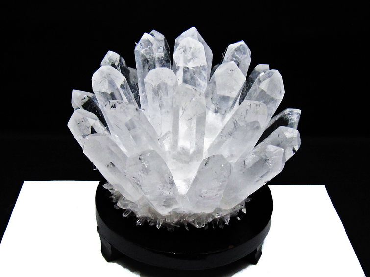 1.4Kg 水晶 クラスター 水晶 原石 台座付属 一点物 182-8375 【sold out】
