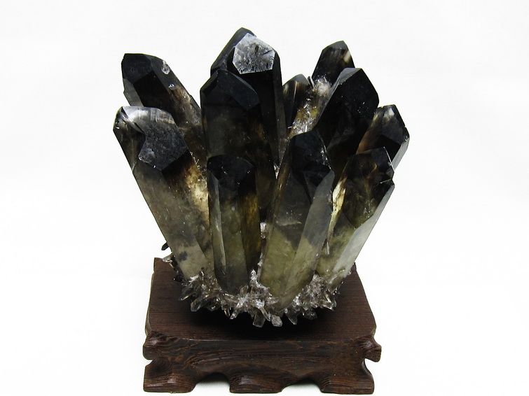 モリオン クラスター 黒水晶 原石 台座付属 一点物 182-8419 【sold out】