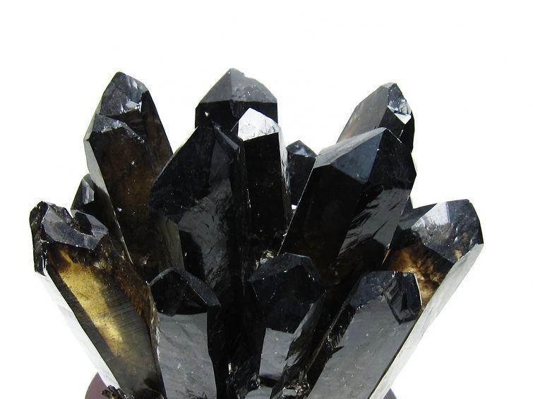 1.4Kg モリオン クラスター 黒水晶 原石 台座付属 一点物 182-8438 【sold out】
