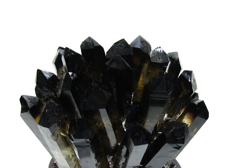 1.6Kg モリオン クラスター 黒水晶 原石 台座付属 一点物 182-8439 [sold out]