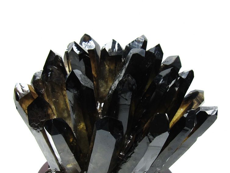 1.5Kg モリオン クラスター 黒水晶 原石 台座付属 一点物 182-8440 【sold out】