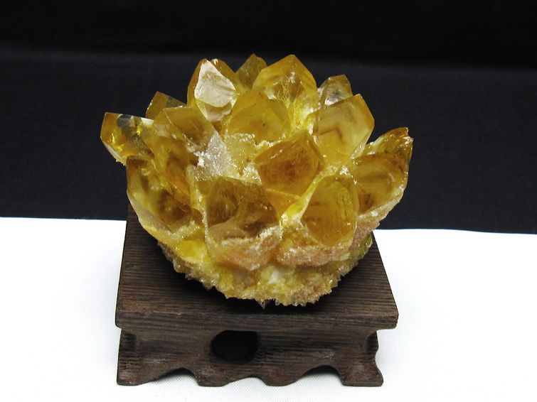 シトリン クラスター シトリンクォーツ 原石 台座付属 一点物 182-8454