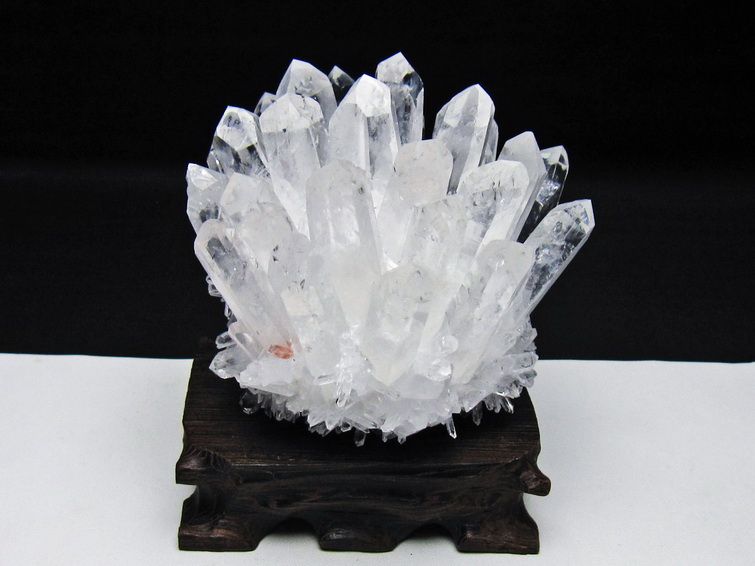 水晶 クラスター 水晶 原石 台座付属 一点物 182-8664