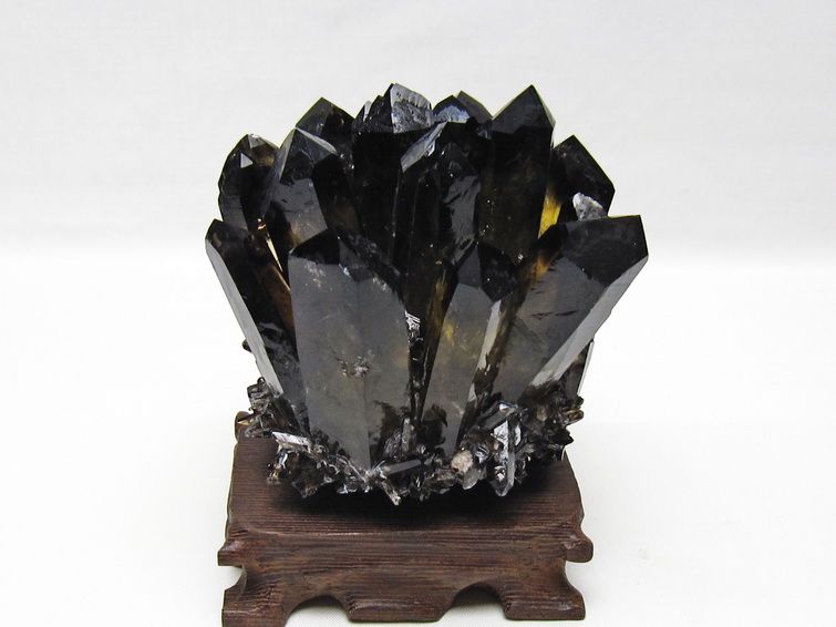 モリオン クラスター 黒水晶 原石 台座付属 一点物 182-8672